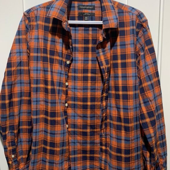 Banana Republic slim-fit plaid button down shirt (size S) - Picture 1 of 3